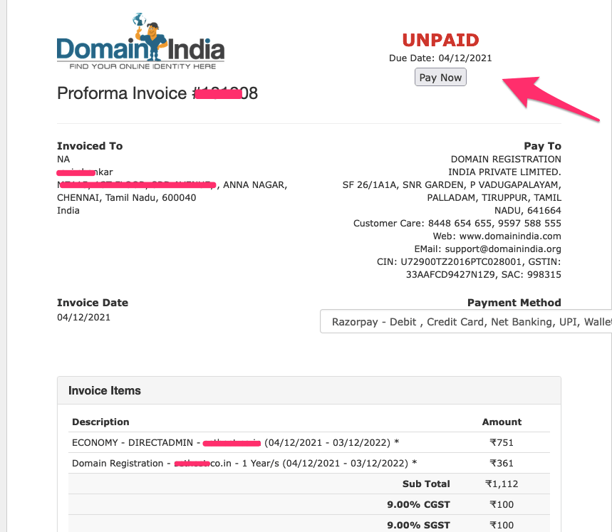 Proforma-Invoice sample