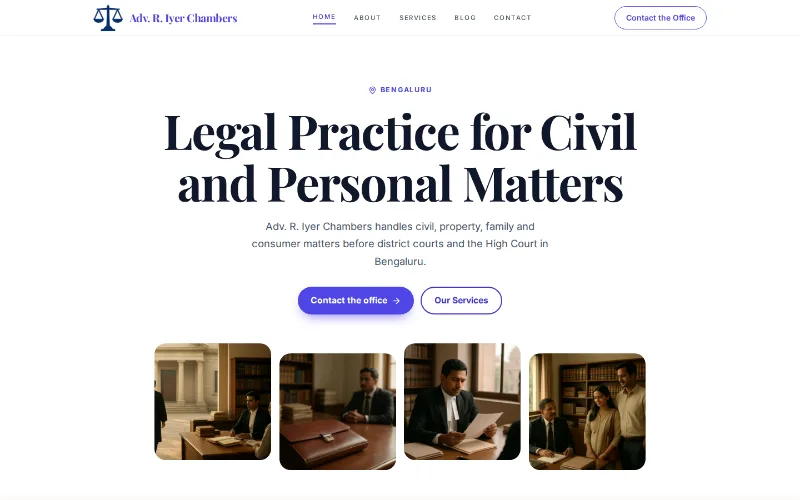 Adv. R. Iyer Chambers — Nyaya template