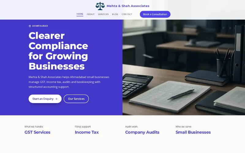 Mehta & Shah Associates — Ledger template