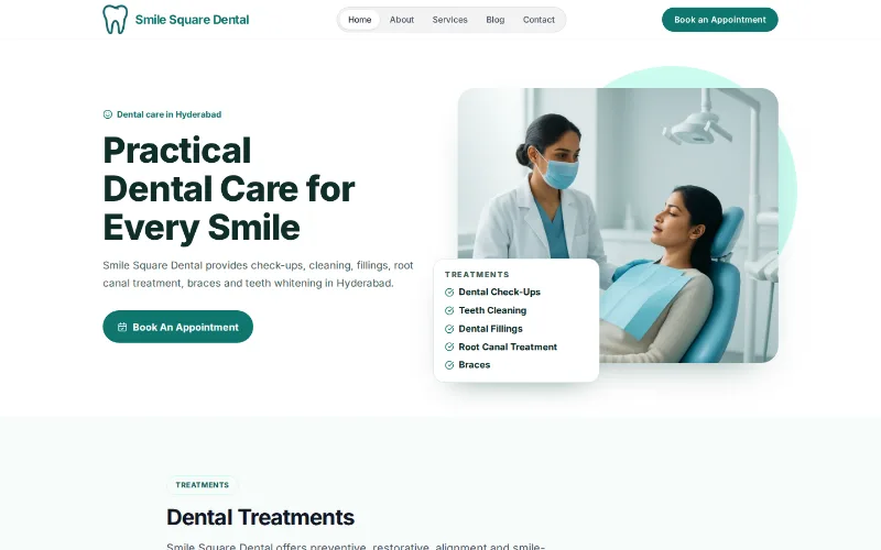 Smile Square Dental — Muskaan template