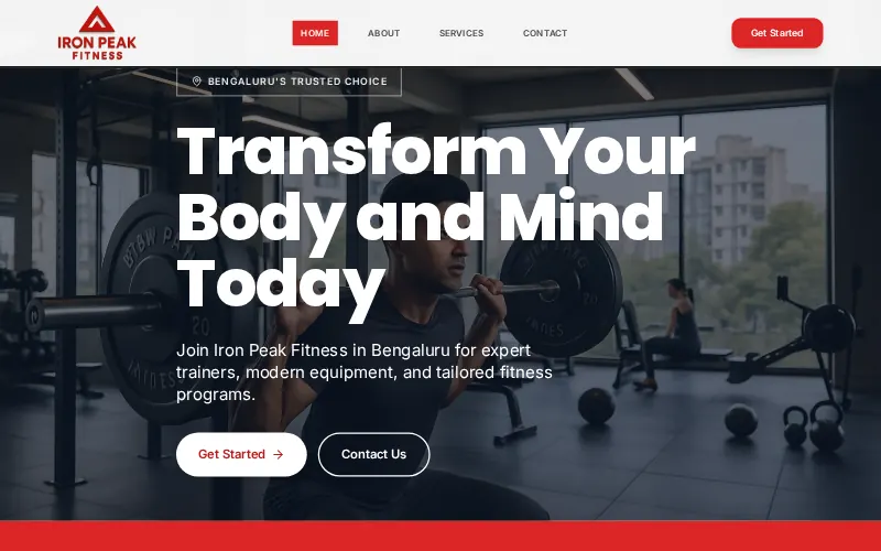 Iron Peak Fitness — Bold template