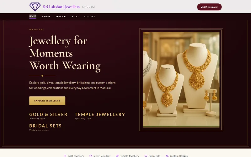 Sri Lakshmi Jewellers — Heritage template