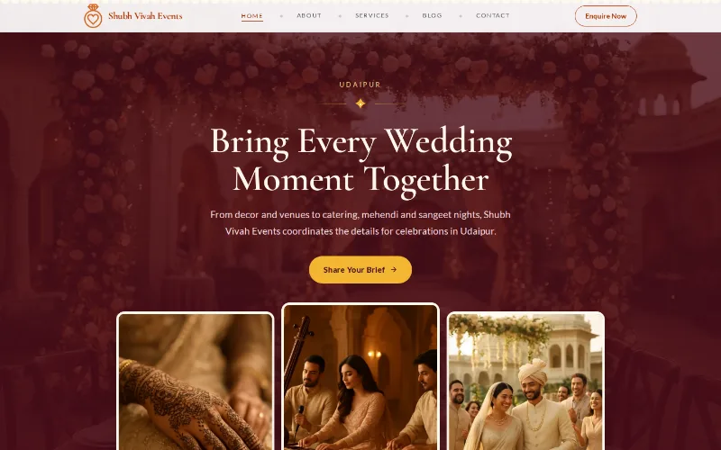 Shubh Vivah Events — Utsav template